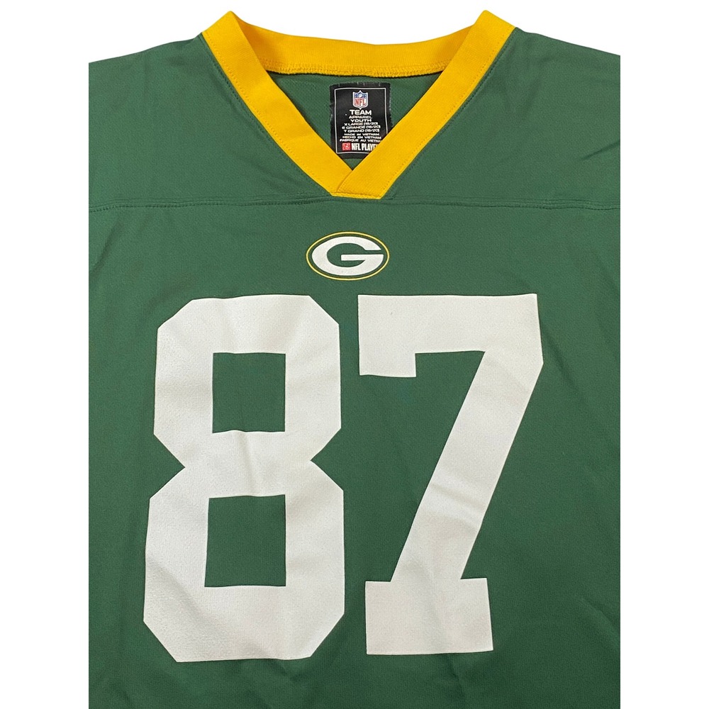 NFL Green Bay Packers Jordy Nelson 87 Youth XL Jersey Green‎ Gold Football Kids